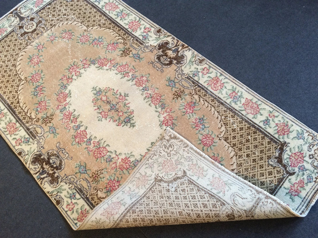 Tan Turkish Oushak Rug Hand-Knotted | No. WR53868
