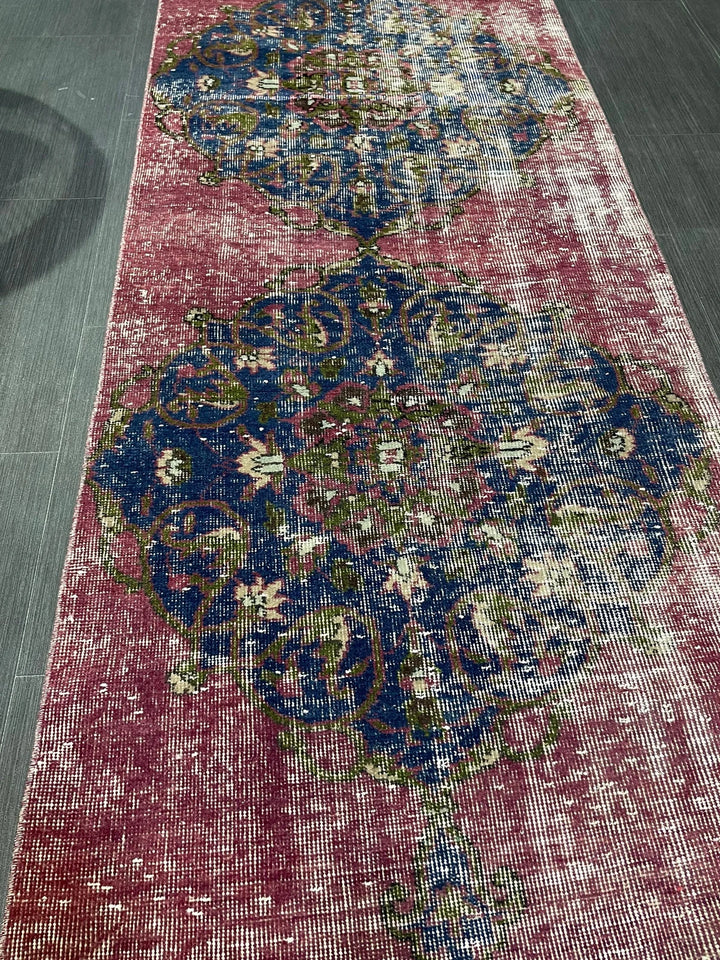 Beige Turkish Runner Rug 2' 9" x 10' 2" Hand-Knotted | No. WR54027