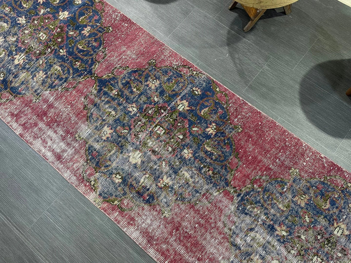 Beige Turkish Runner Rug 2' 9" x 10' 2" Hand-Knotted | No. WR54027