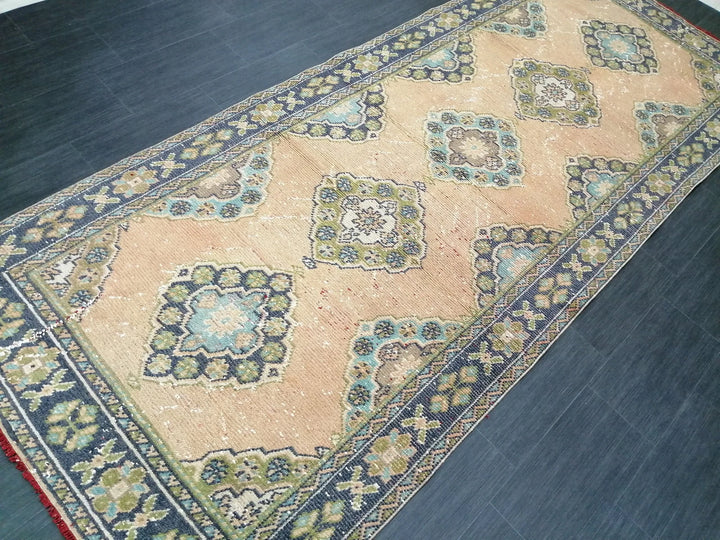 Rust Turkish Runner Rug 4' 6" x 11' 3" Hand-Knotted | No. WR54285