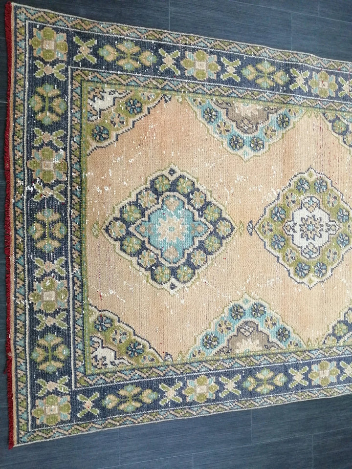 Rust Turkish Runner Rug 4' 6" x 11' 3" Hand-Knotted | No. WR54285