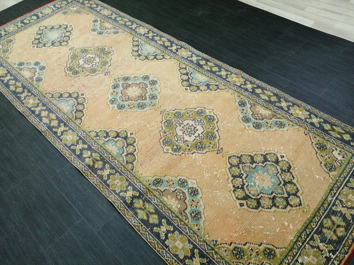 Rust Turkish Runner Rug 4' 6" x 11' 3" Hand-Knotted | No. WR54285