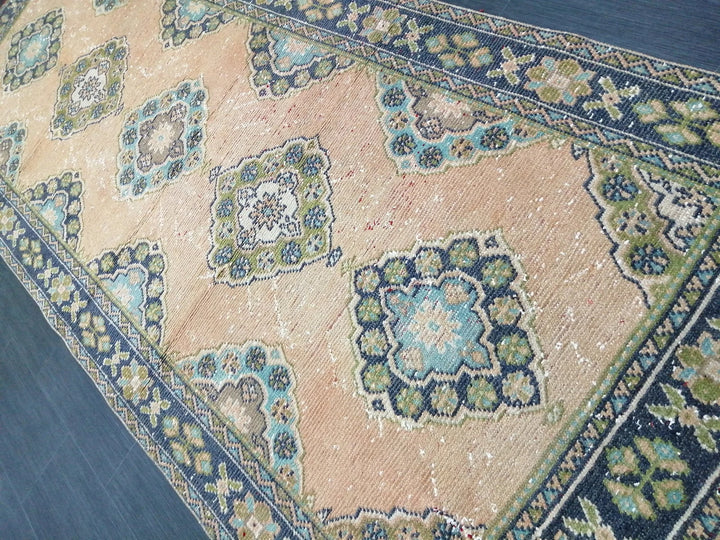 Rust Turkish Runner Rug 4' 6" x 11' 3" Hand-Knotted | No. WR54285