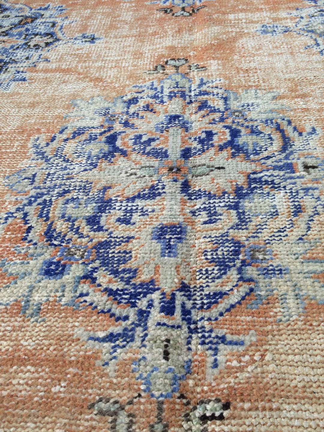 Navy Turkish Runner Rug 4' 8" x 12' Hand-Knotted | No. WR54362