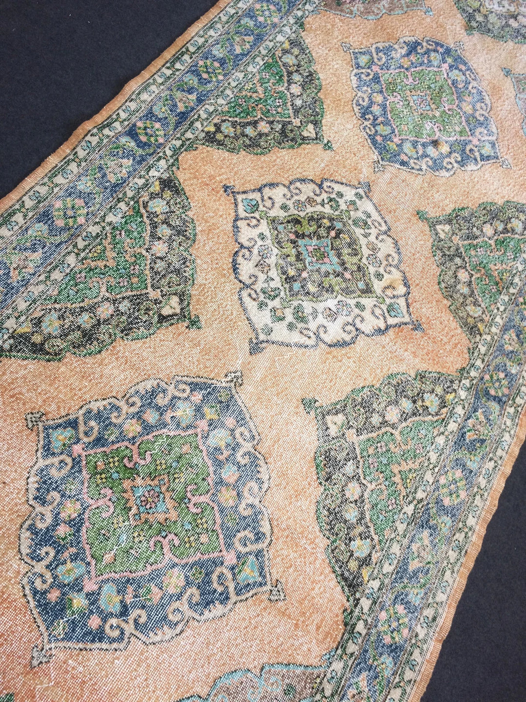 Beige Turkish Runner Rug 5' x 14' Hand-Knotted | No. WR54570