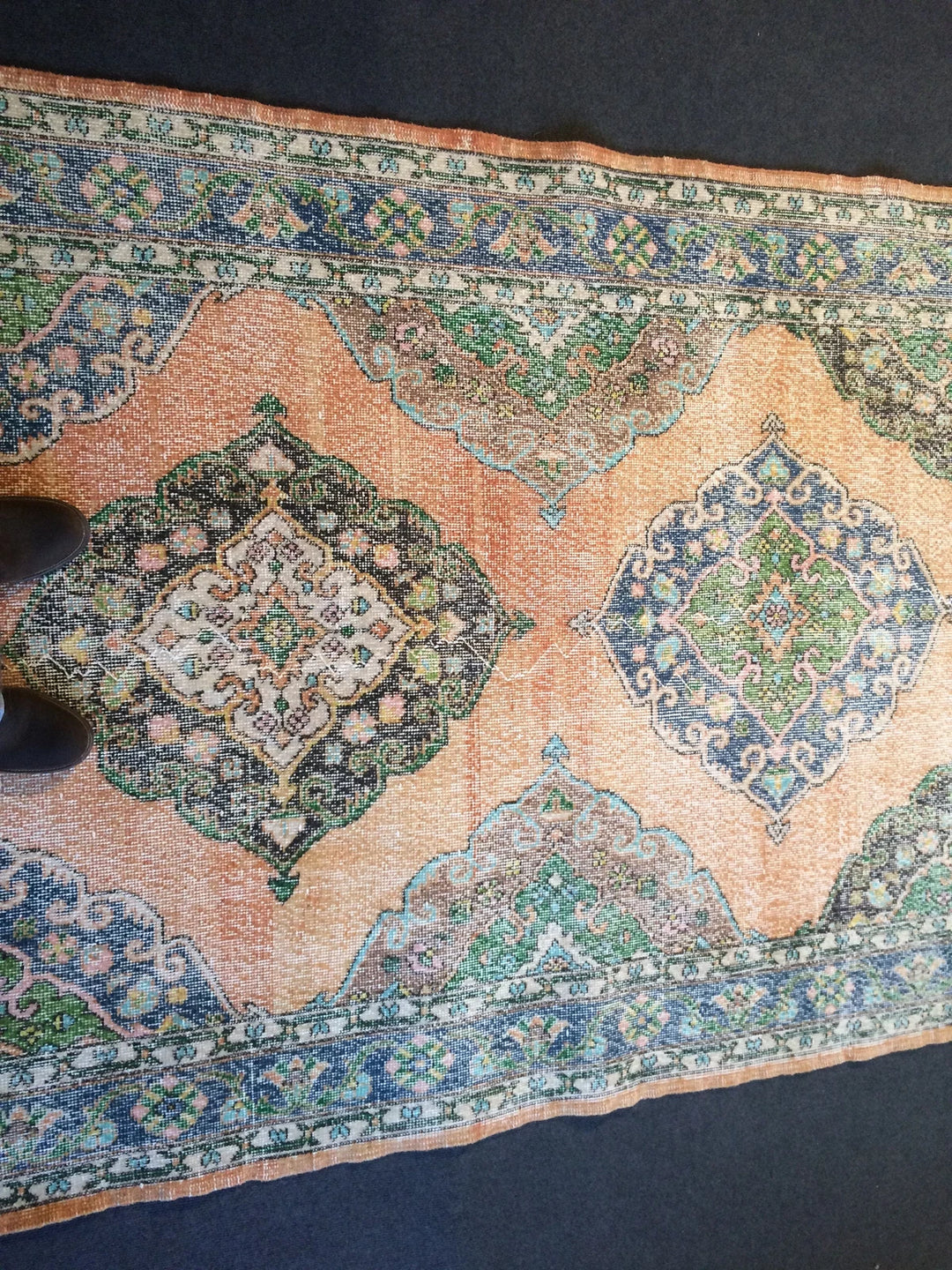 Beige Turkish Runner Rug 5' x 14' Hand-Knotted | No. WR54570