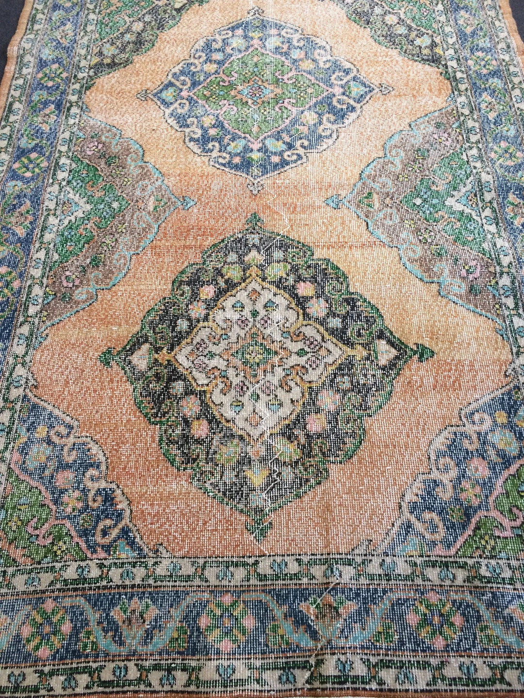 Beige Turkish Runner Rug 5' x 14' Hand-Knotted | No. WR54570