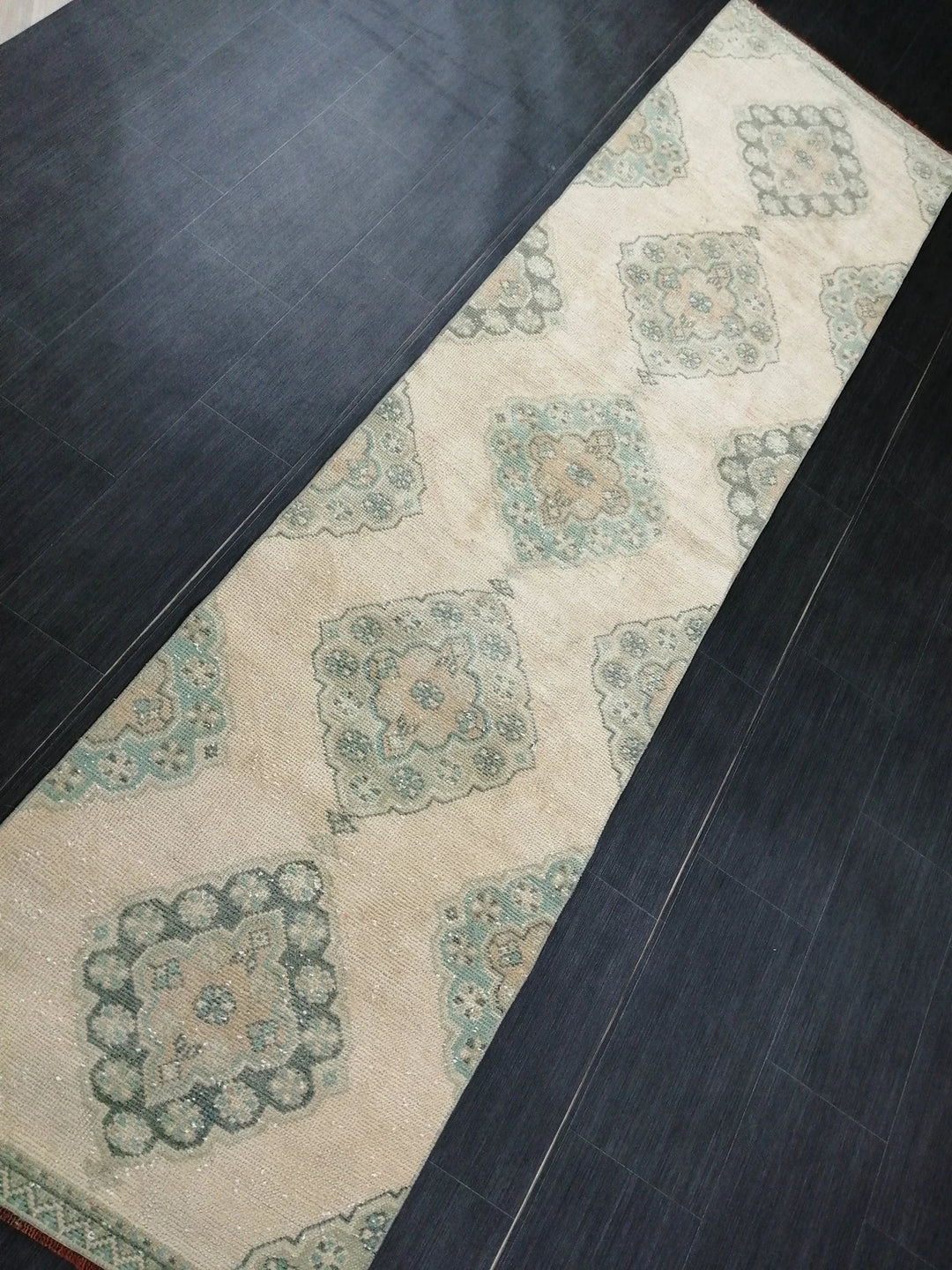 Beige Turkish Runner Rug 2' 6" x 10' 2" Hand-Knotted | No. WR54706