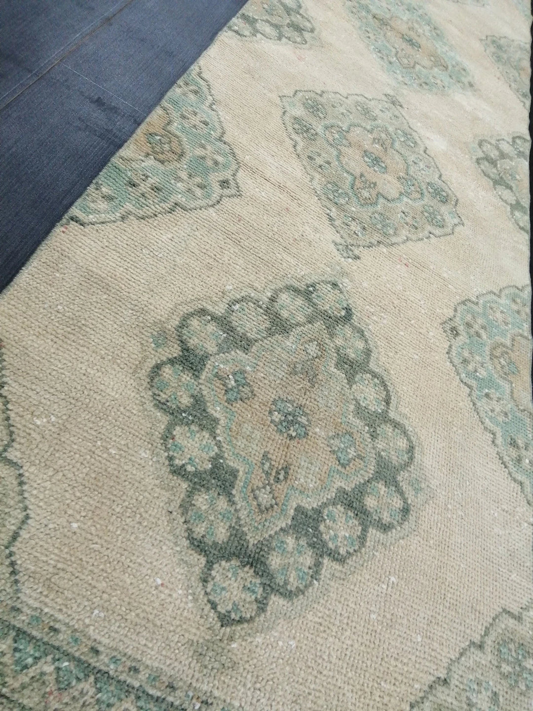 Beige Turkish Runner Rug 2' 6" x 10' 2" Hand-Knotted | No. WR54706