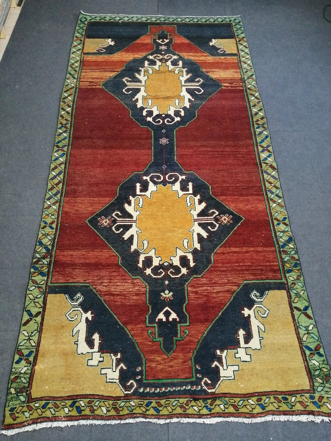 Rust Turkish Runner Rug 5' x 10' 8" Hand-Knotted | No. WR54840