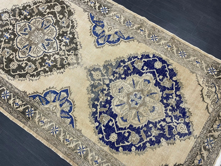 Tan Turkish Runner Rug 4' 9" x 13' 1" Hand-Knotted | No. WR54960