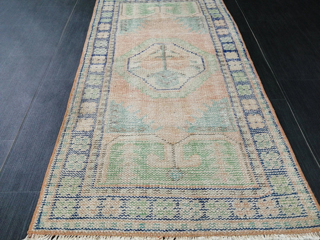 Rust Turkish Runner Rug 2' 6" x 4' 9" Hand-Knotted | No. WR55090