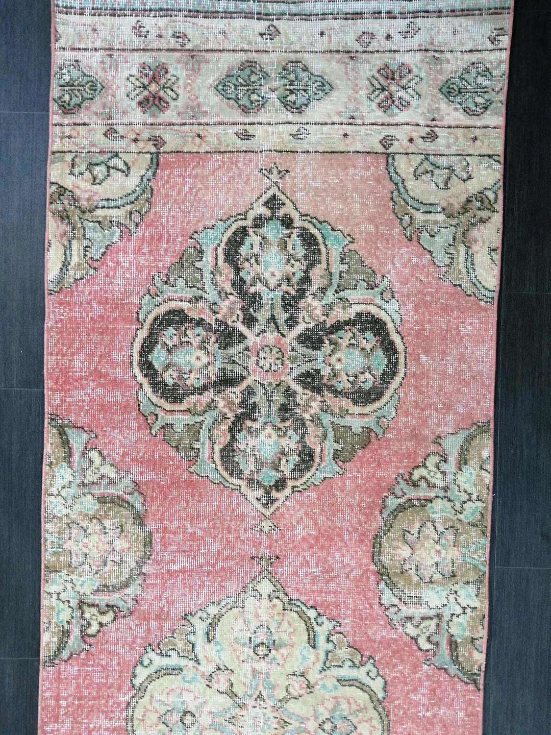 Pink Turkish Runner Rug 2' 8" x 12' 11" Hand-Knotted | No. WR55113
