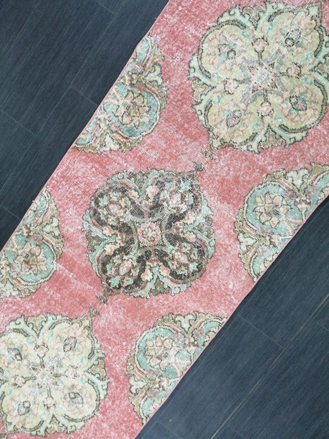 Pink Turkish Runner Rug 2' 8" x 12' 11" Hand-Knotted | No. WR55113