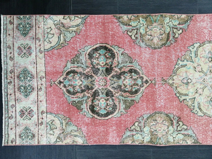 Pink Turkish Runner Rug 2' 8" x 12' 11" Hand-Knotted | No. WR55113