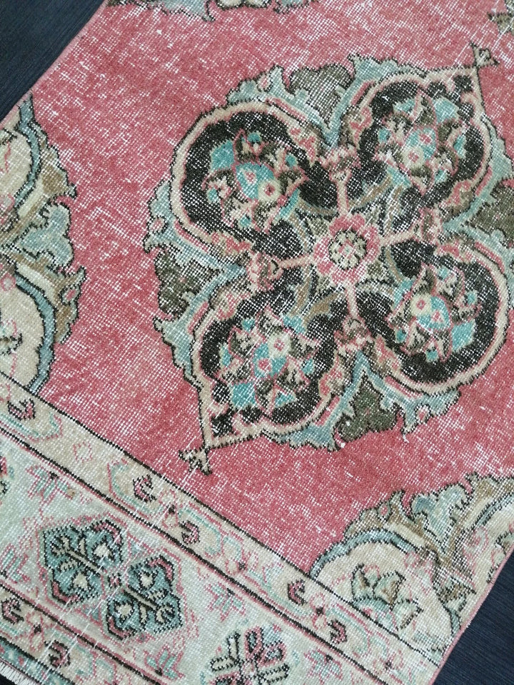 Pink Turkish Runner Rug 2' 8" x 12' 11" Hand-Knotted | No. WR55113