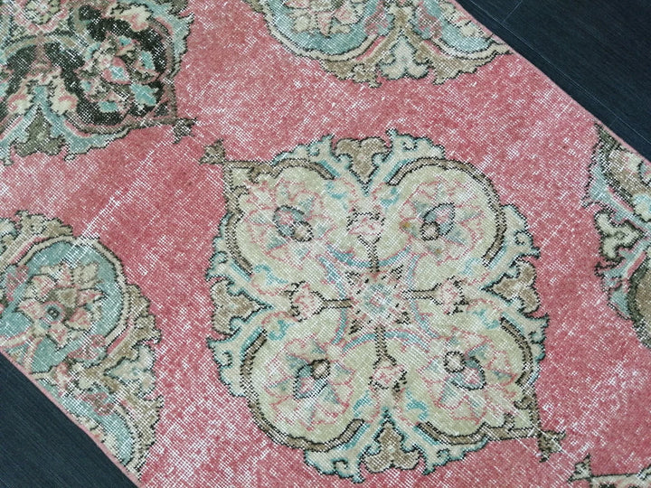 Pink Turkish Runner Rug 2' 8" x 12' 11" Hand-Knotted | No. WR55113
