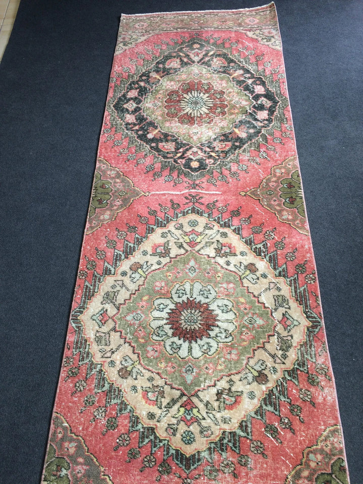 Turkish Runner Rug 3' x 12' Hand-Knotted | No. WR55255