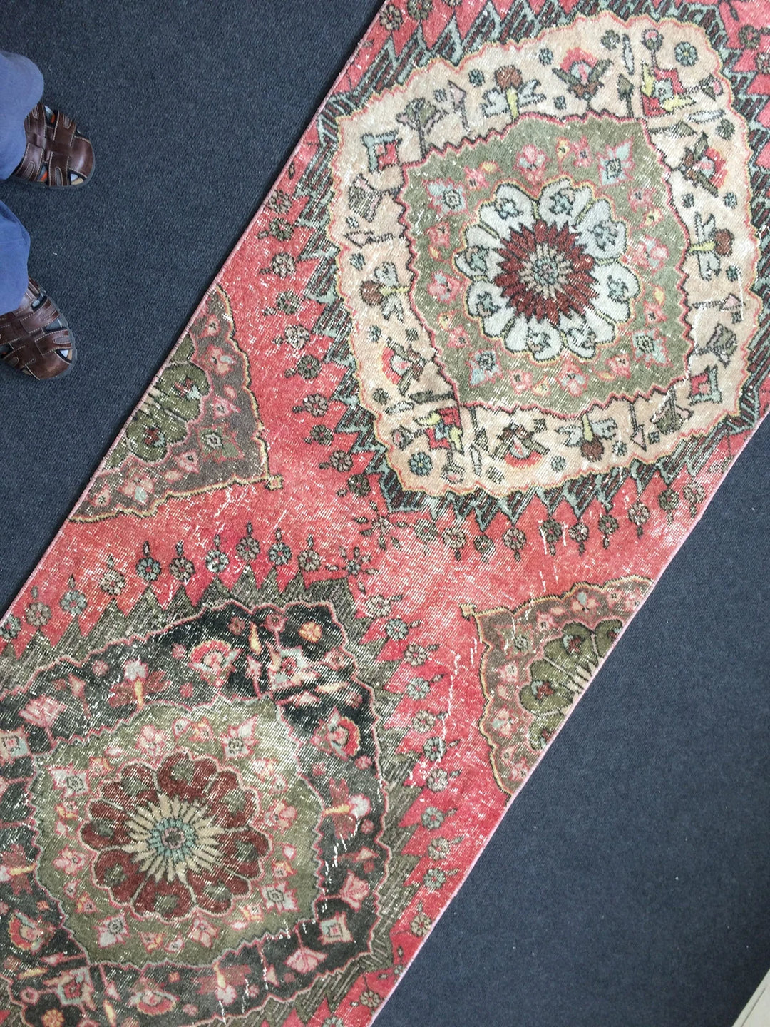 Turkish Runner Rug 3' x 12' Hand-Knotted | No. WR55255