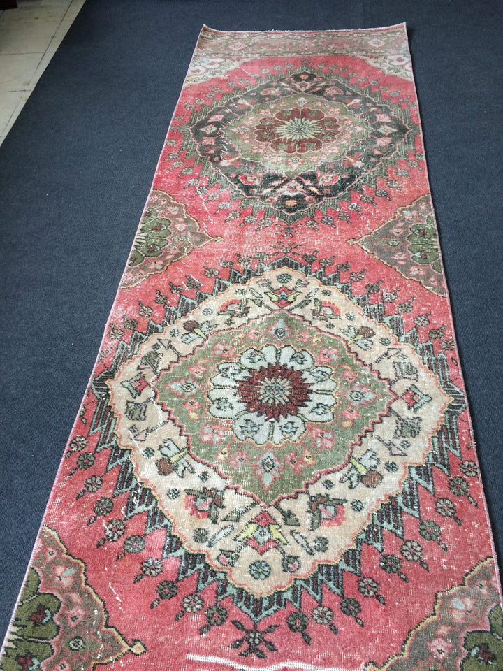 Turkish Runner Rug 3' x 12' Hand-Knotted | No. WR55255