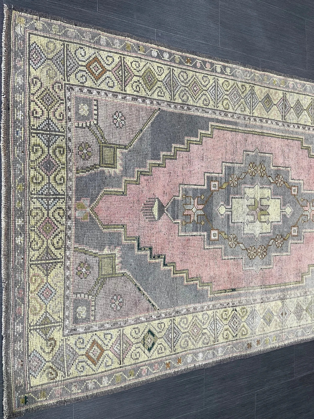 Beige Turkish Runner Rug 4' x 6' 8" Hand-Knotted | No. WR55398