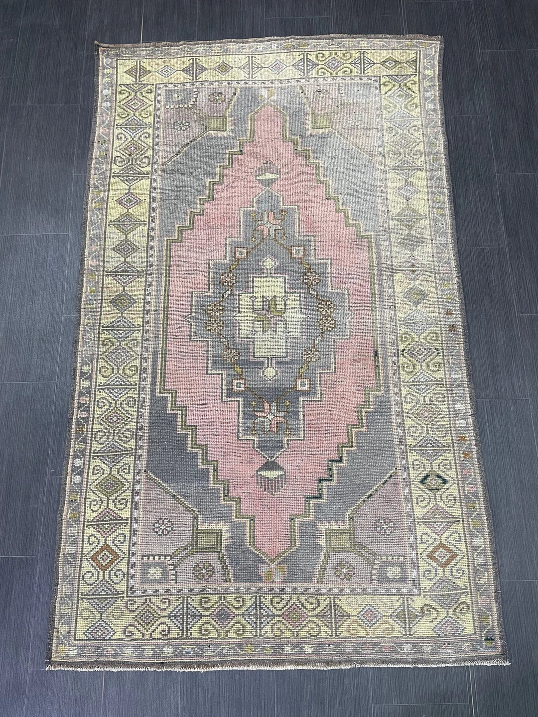 Beige Turkish Runner Rug 4' x 6' 8" Hand-Knotted | No. WR55398