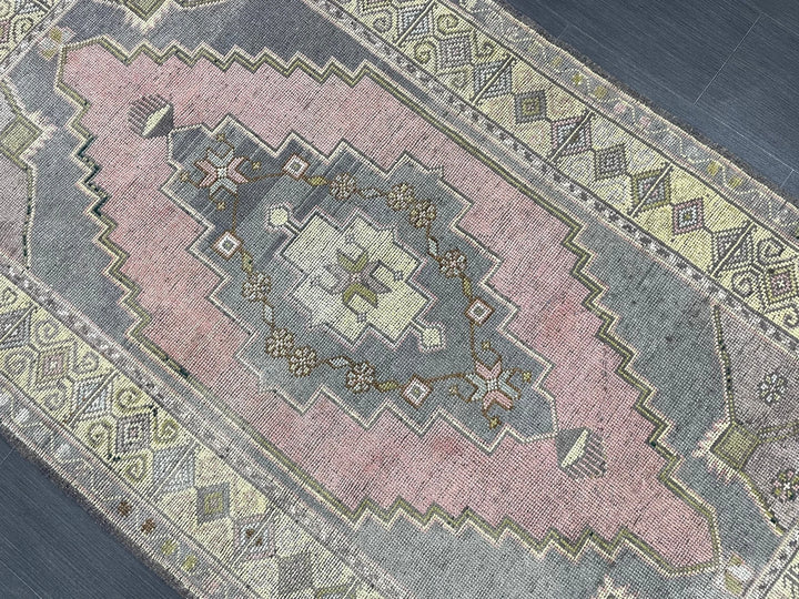 Beige Turkish Runner Rug 4' x 6' 8" Hand-Knotted | No. WR55398