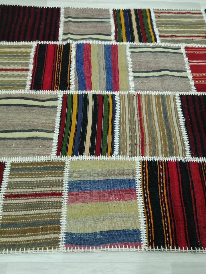 Rust Turkish Runner Rug 5' 1" x 7' 4" Hand-Knotted | No. WR55895
