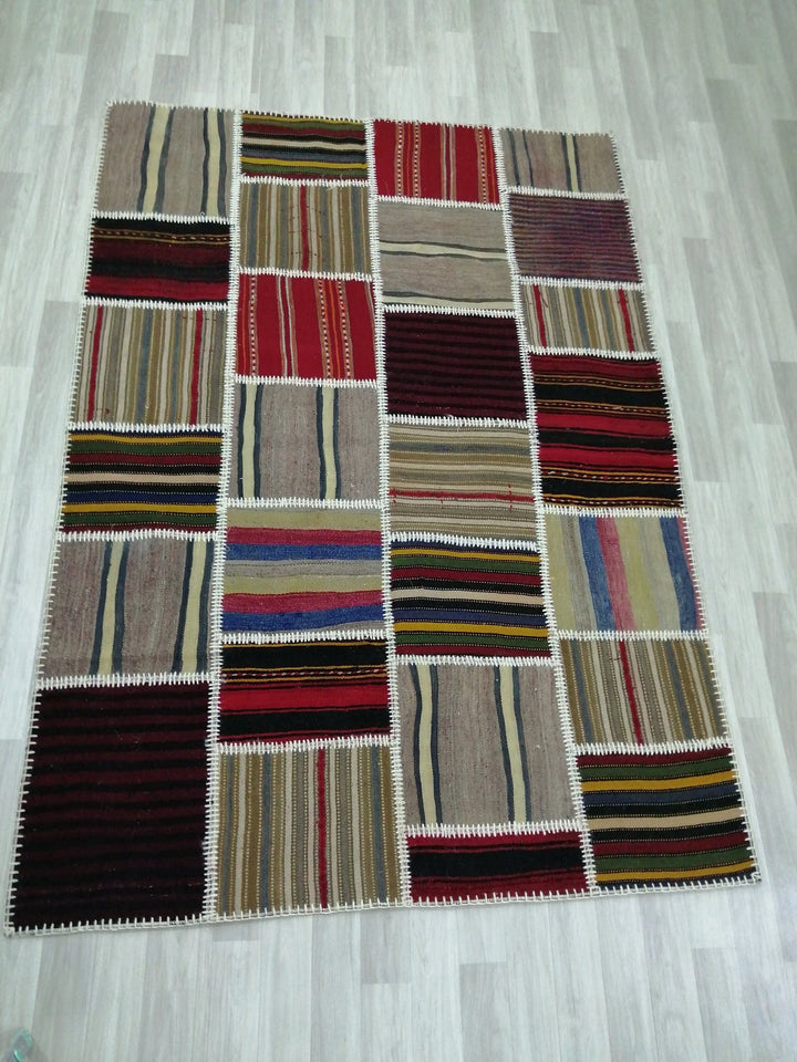 Rust Turkish Runner Rug 5' 1" x 7' 4" Hand-Knotted | No. WR55895