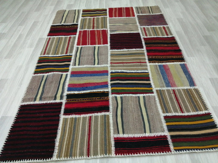 Rust Turkish Runner Rug 5' 1" x 7' 4" Hand-Knotted | No. WR55895