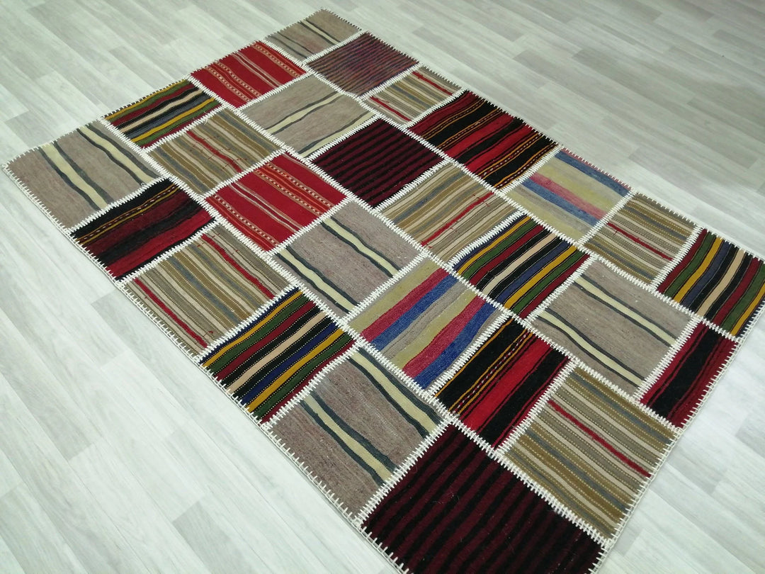 Rust Turkish Runner Rug 5' 1" x 7' 4" Hand-Knotted | No. WR55895