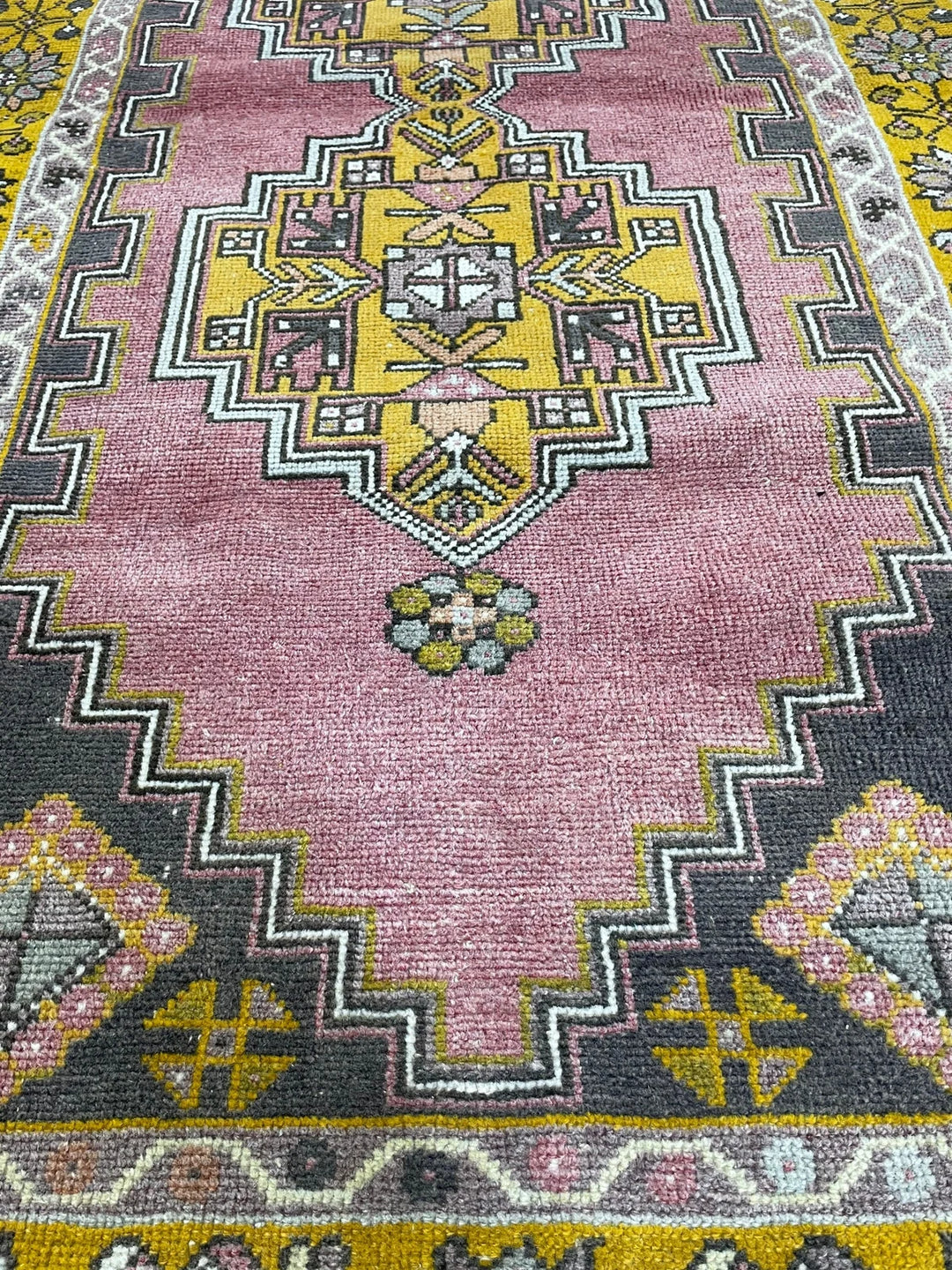 Beige Turkish Runner Rug 3' 7" x 7' 1" Hand-Knotted | No. WR56067