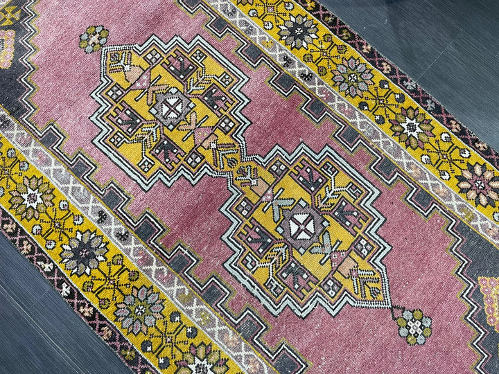 Beige Turkish Runner Rug 3' 7" x 7' 1" Hand-Knotted | No. WR56067