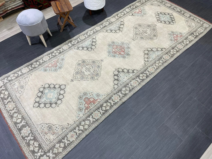 Turkish Runner Rug 4' 4" x 10' 4" Hand-Knotted | No. WR56676