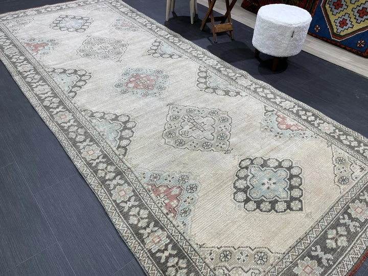 Turkish Runner Rug 4' 4" x 10' 4" Hand-Knotted | No. WR56676