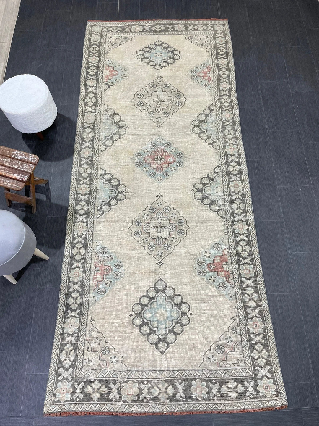 Turkish Runner Rug 4' 4" x 10' 4" Hand-Knotted | No. WR56676