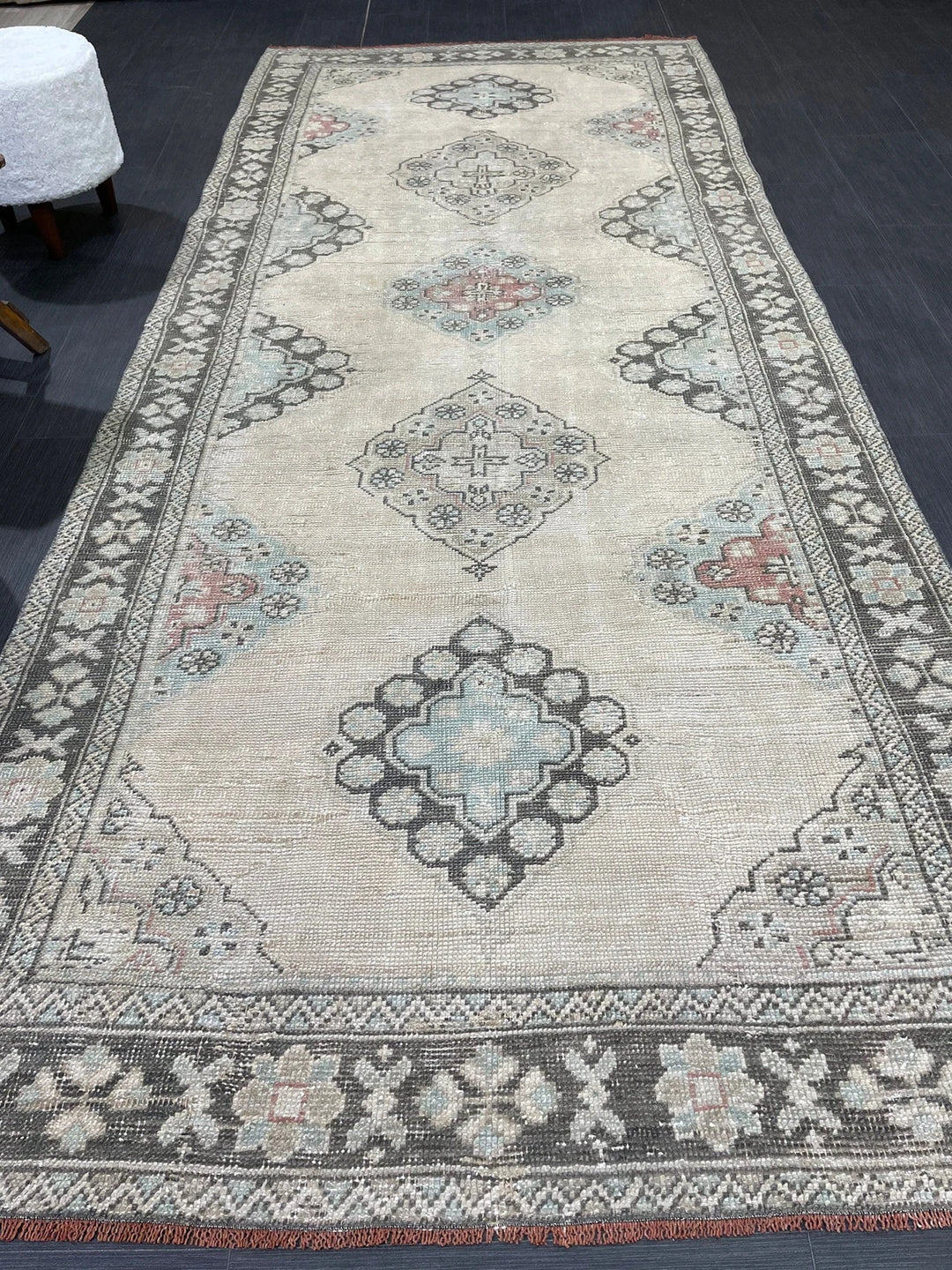Turkish Runner Rug 4' 4" x 10' 4" Hand-Knotted | No. WR56676