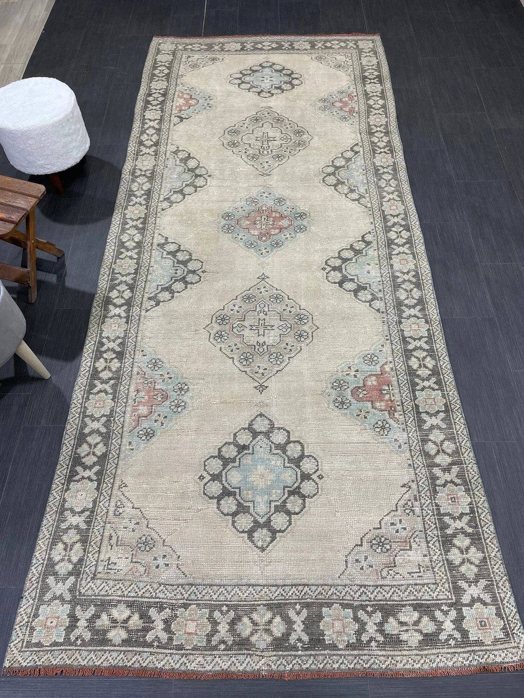 Turkish Runner Rug 4' 4" x 10' 4" Hand-Knotted | No. WR56676