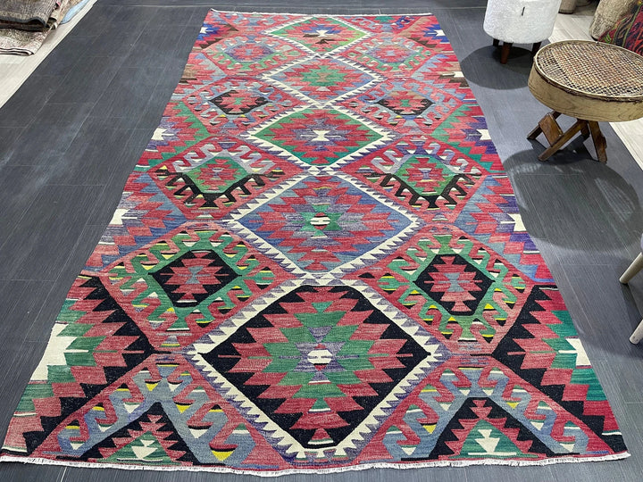 Rust Turkish Runner Rug 5' 1" x 9' 4" Hand-Knotted | No. WR56776
