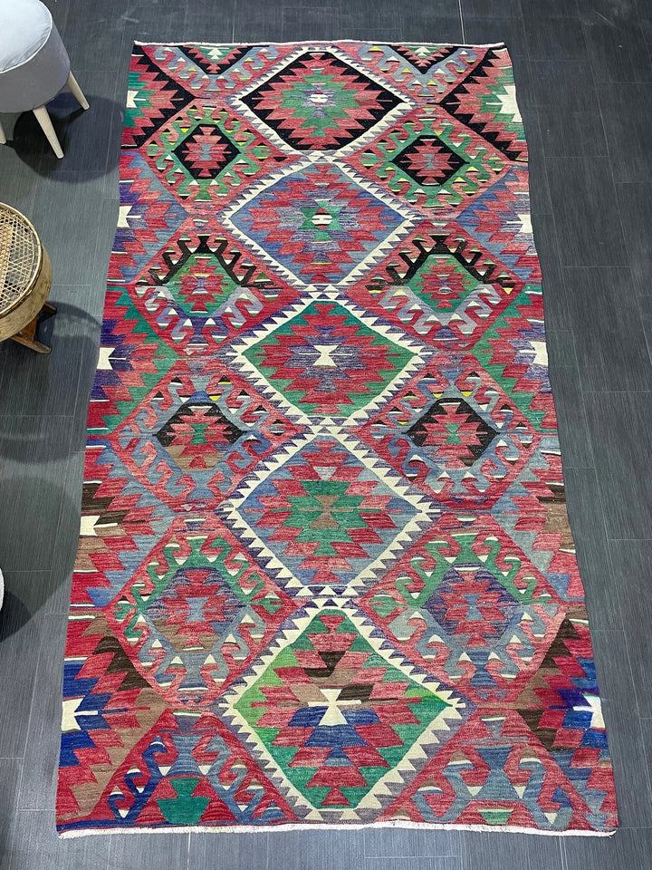 Rust Turkish Runner Rug 5' 1" x 9' 4" Hand-Knotted | No. WR56776