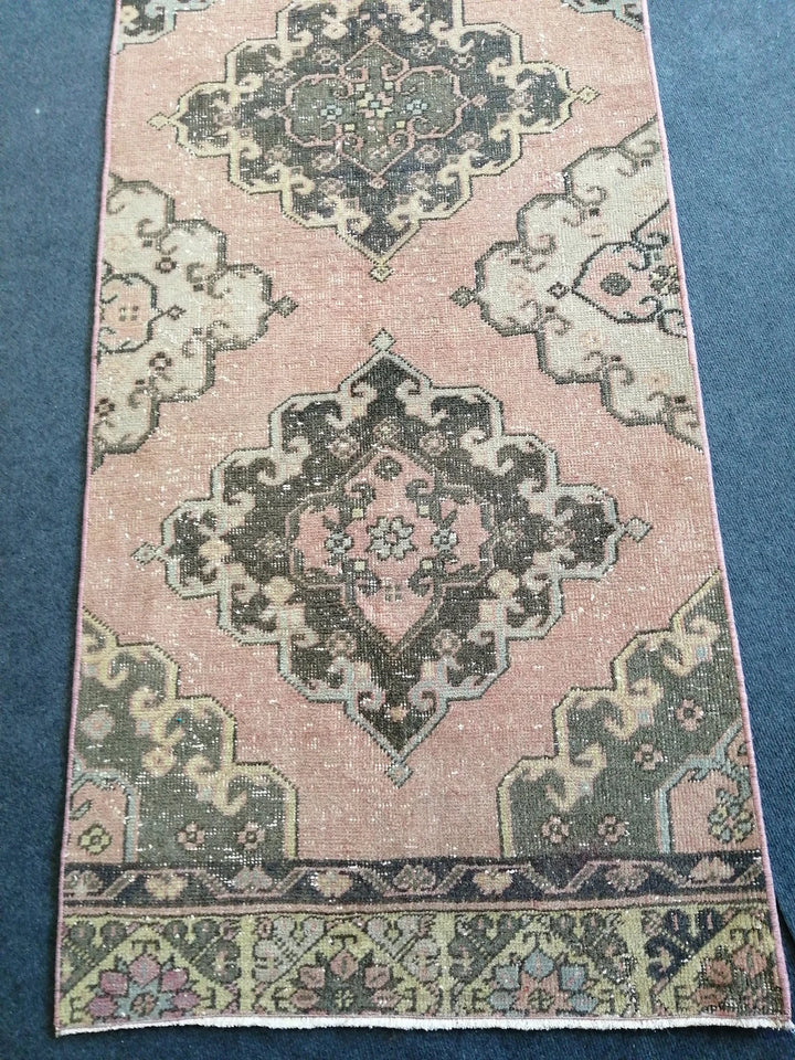 Beige Turkish Runner Rug 2' 8" x 12' 6" Hand-Knotted | No. WR56921