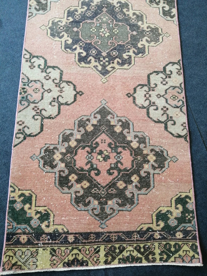 Beige Turkish Runner Rug 2' 8" x 12' 6" Hand-Knotted | No. WR56921