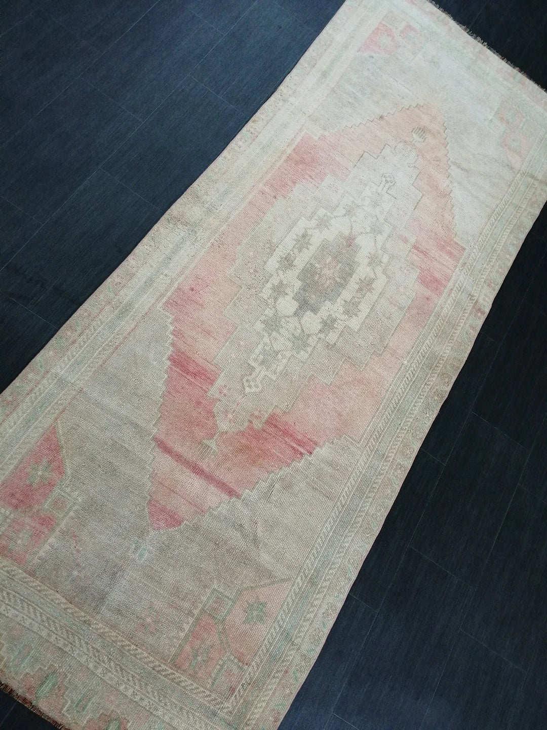 Tan Turkish Runner Rug 3' 7" x 9' 1" Hand-Knotted | No. WR56974