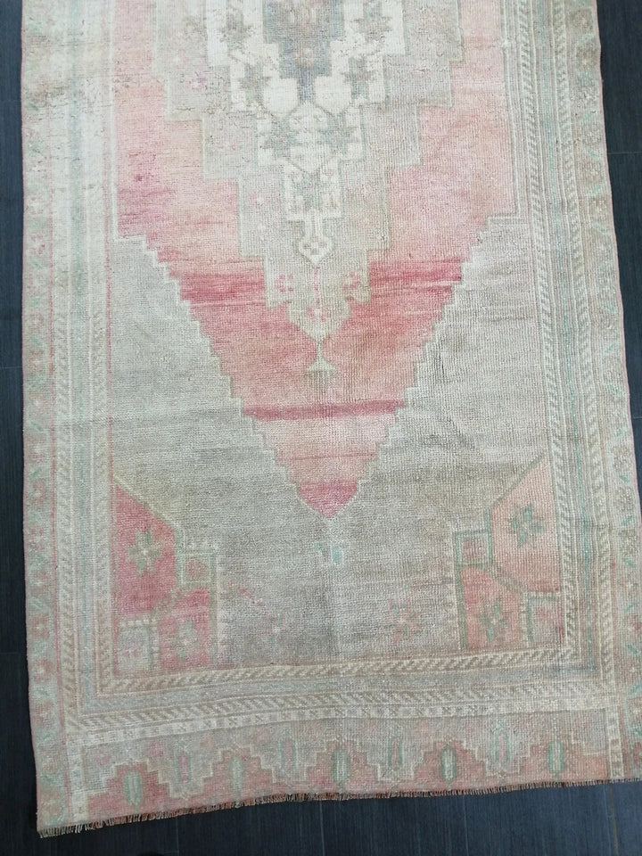 Tan Turkish Runner Rug 3' 7" x 9' 1" Hand-Knotted | No. WR56974
