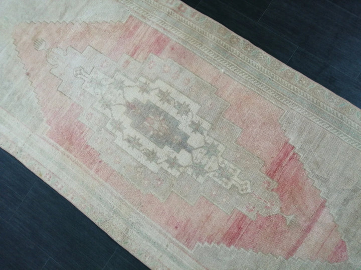 Tan Turkish Runner Rug 3' 7" x 9' 1" Hand-Knotted | No. WR56974