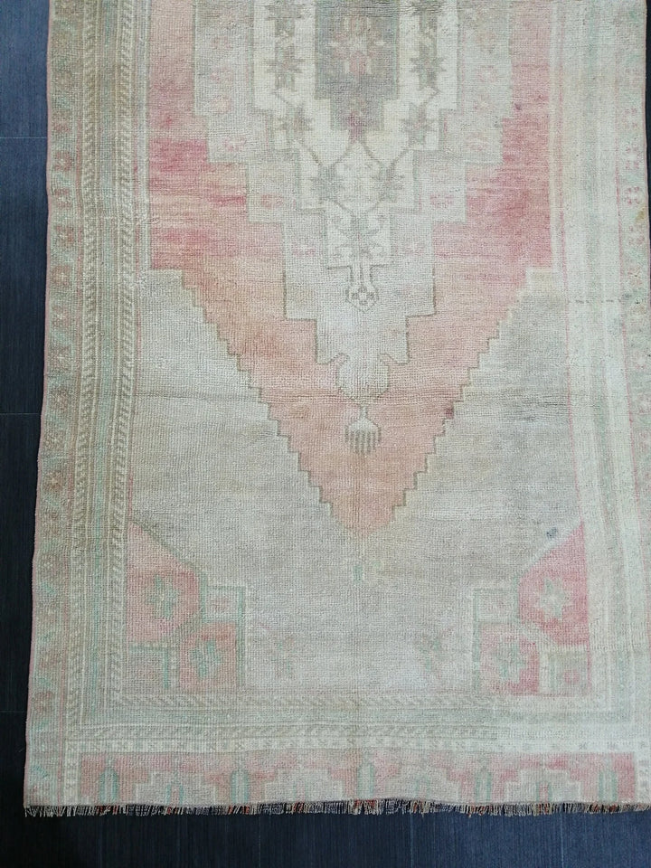 Tan Turkish Runner Rug 3' 7" x 9' 1" Hand-Knotted | No. WR56974