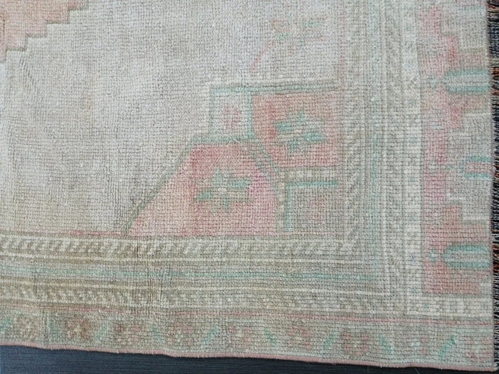 Tan Turkish Runner Rug 3' 7" x 9' 1" Hand-Knotted | No. WR56974