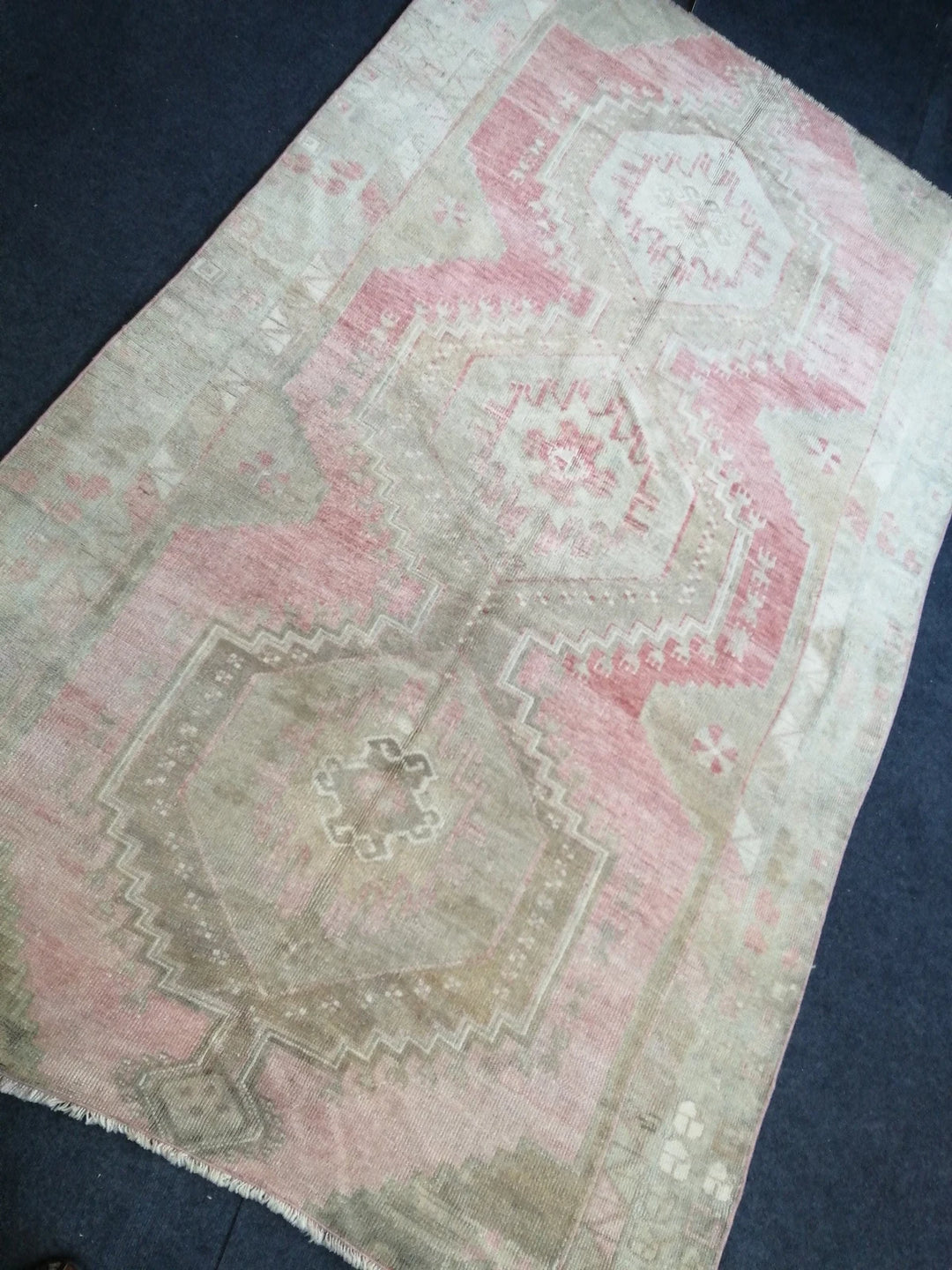 Pink Turkish Runner Rug 5' x 8' Hand-Knotted | No. WR57066