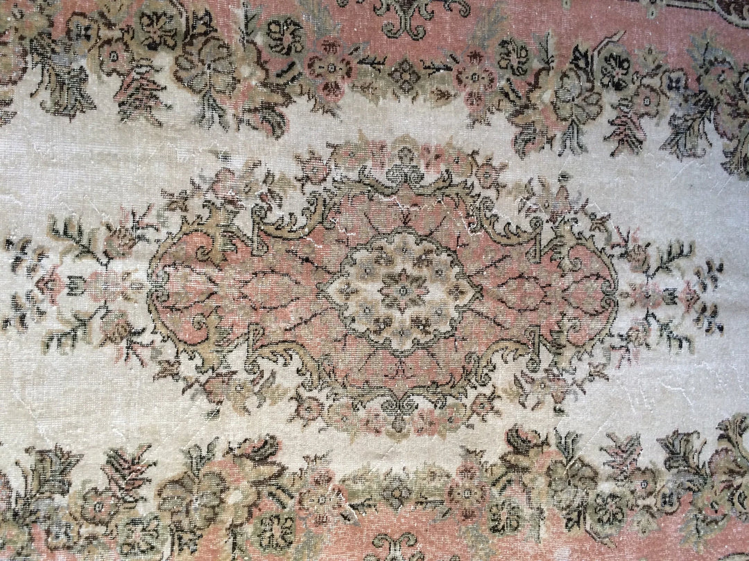 Pink Turkish Runner Rug 5' 2" x 7' 10" Hand-Knotted | No. WR57139