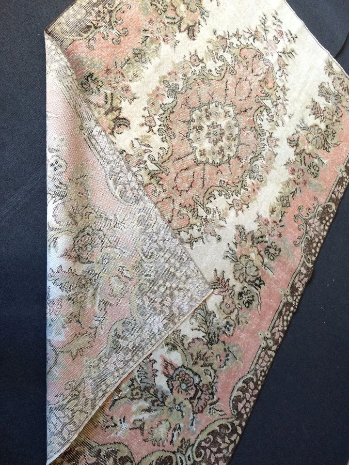Pink Turkish Runner Rug 5' 2" x 7' 10" Hand-Knotted | No. WR57139